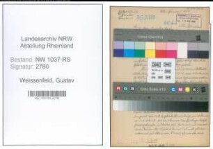 Entnazifizierung Gustav Weissenfeld , geb. 00.00.0000 (Lehrer)