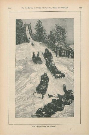 Das Tobogganning der Kanadier
