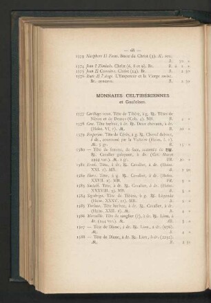 Monnaies celtibériennes et gauloises