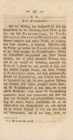 §. 8. Der Einschnitt