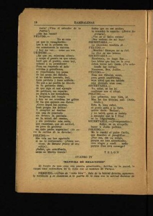 Cuadro IV - "Ruptura de relaciones"