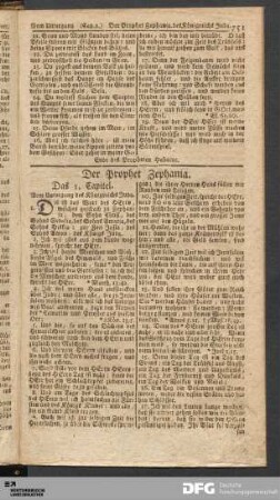 Der Prophet Zephania.