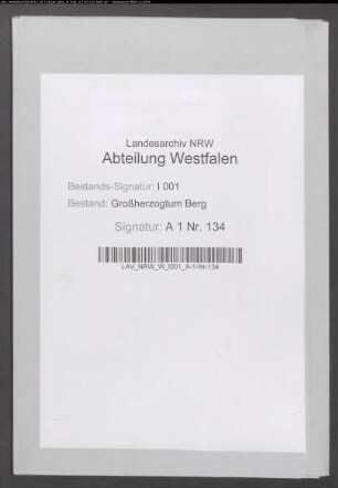 Das dem Waisenhause und den Armen in Münster von dem verstorbenen Geistlichen Schraeder vermachte Legat