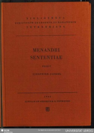 Menandri Sententiae