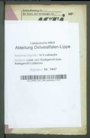 Erblasser: Thielemann, Anne Marie Elisabeth, geb. Rehling: