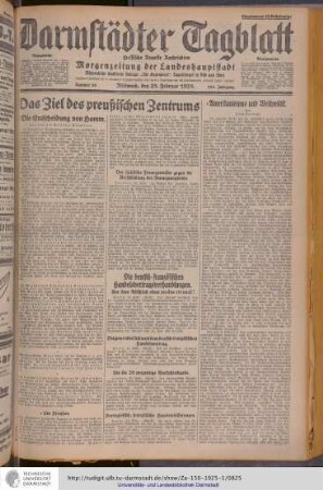 25.02.1925 (Mittwoch)