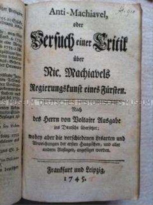 Kritik an Machiavellis Il Principe