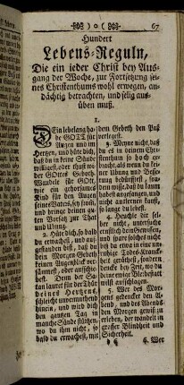 Hundert Lebens-Reguln