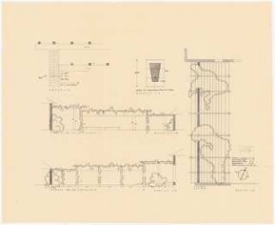 Siedlung an der Hunrodstraße, Kassel-Wilhelmshöhe Grünplanung: Pergola: Ansicht, Aufsicht, Detail 1:50, 1:10, 1:5
