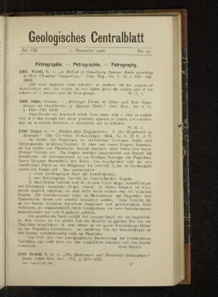 1. Dezember 1906. No. 15.