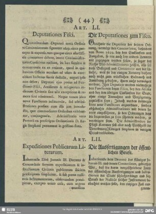Art. LII. Expeditiones Publicarum Literarum