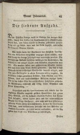 Die siebente Aufgabe