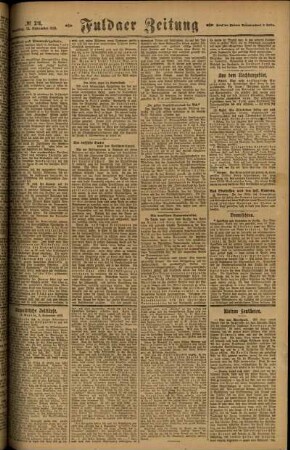 Zweite Ausgabe vom Samstag, den 13. September 1919.