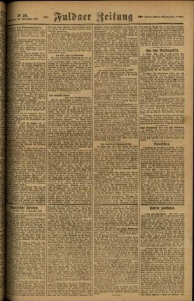 Zweite Ausgabe vom Samstag, den 13. September 1919.