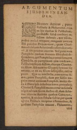 Argumentum Ejusdem In Eandem.
