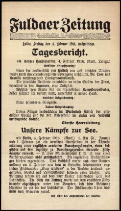 Ausgabe vom Freitag, den 04. Februar 1916.