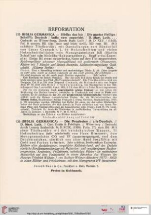 Reformation (Nr. 925-931)