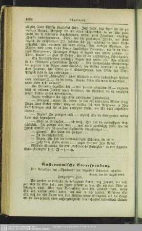 Gastronomische Correspondenz