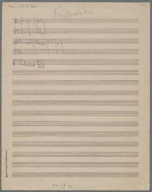 6 Studies, pf, op. 51/6, Sketches - BSB Mus.coll. 7.47 : [caption title:] Trillerstudie