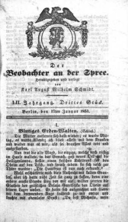 3. Stück, 17. Januar 1853
