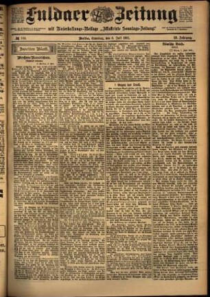 Zweite Ausgabe vom Samstag, den 06. Juli 1901.