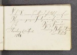 Ludwig Gottfried Roeck. – Hamburg, 15.04.1784