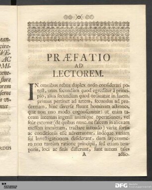 Præfatio Ad Lectorem.