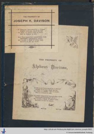 [Provenienz]: Davison, Joseph Kennard