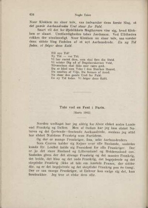 Tale ved en Fest i Paris. (Marts 1902)