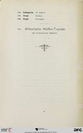 Afrikanische Waffen-Trophäe (Nr. 597)