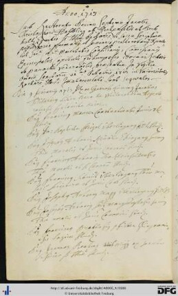 [fol. 192] Rektorat Jakob Christoph Helbling 1712/13