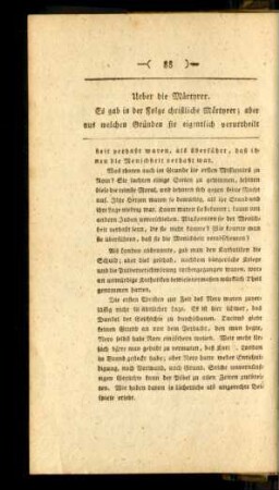 Ueber die Märtyrer.