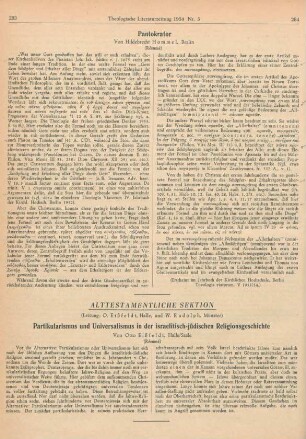 283-284 Partikularismus und Universalismus in der israelitisch-jüdischen Religionsgeschichte