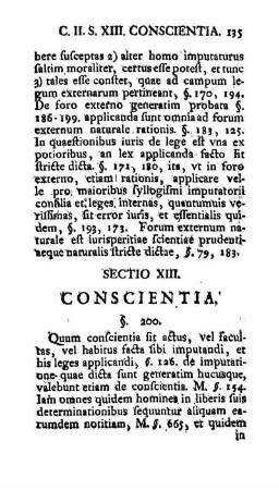 Sectio XIII. Conscientia.
