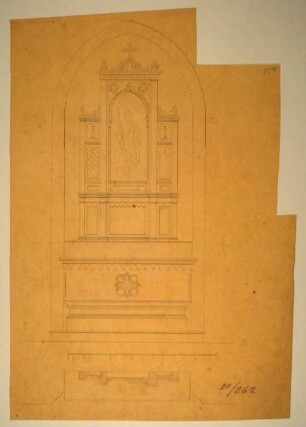 Entwurfszeichnung für einen Altar
