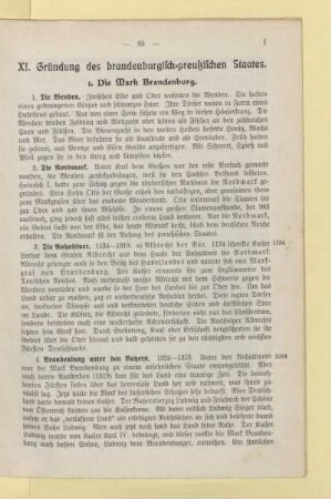 XI. Gründung des brandenburgisch-preußischen Staates