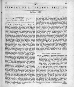 Sack, K. H.: Christliche Apologetik. Versuch eines Handbuchs. Hamburg: Perthes 1829 (Beschluss der im vorigen Stück abgebrochenen Rezension)