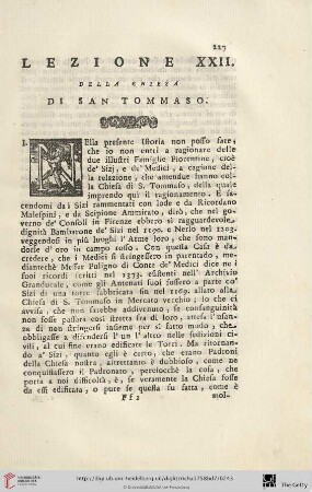 Lezione XXII.