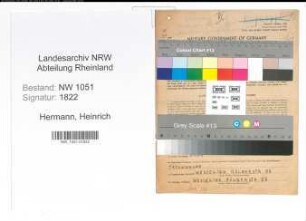 Entnazifizierung Heinrich Hermann , geb. 06.02.1901 (Schlosser)
