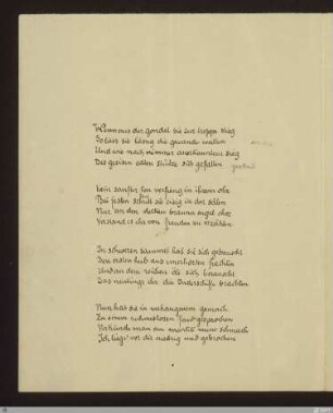 Wenn aus der Gondel sie zur treppe stieg (Gesichte I) : [SW II: H8(Pilgerfahrten)]; [SW II, S.39/113]
