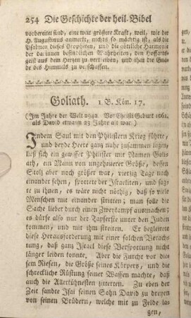 Goliath. 1 B. Kön. 17.