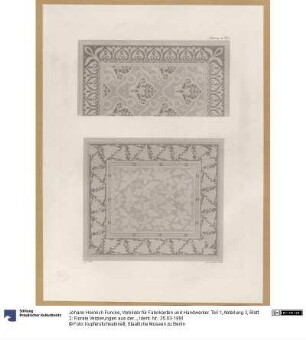 Vorbilder für Fabrikanten und Handwerker. Teil 1, Abteilung 3, Blatt 2: Florale Verzierungen aus der Alhambra bei Granada