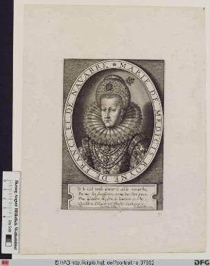 Bildnis Maria von Medici (Marie de Médicis), Königin von Frankreich und Navarra, geb. Prinzessin von Toscana