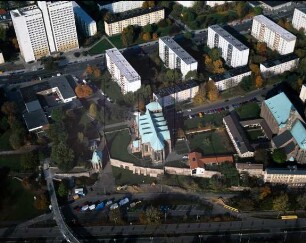 Universitätskirche Sankt Petri in der Altstadt von Magdeburg : Blickrichtung Nordwesten