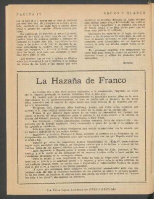 La hazaña de Franco