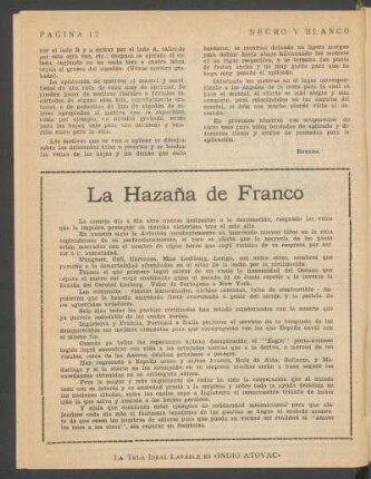La hazaña de Franco