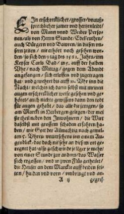 Ein erschrecklicher/ grosser/ unaußsprechlicher jamer und herztenleidt/ von Mann unnd Weibes Personen ...