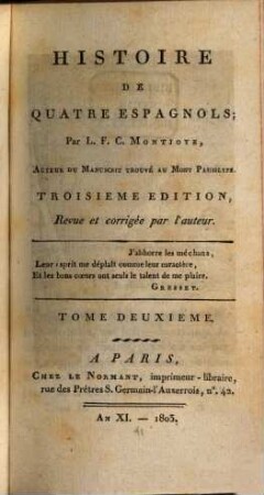 Histoire de quatre Espagnols, 2