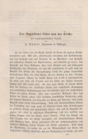 197-255 Des Augustinus Lehre von der Kirche : ein dogmengeschichtlicher Versuch