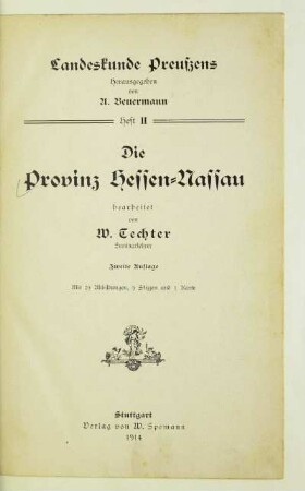 H. 2: Die Provinz Hessen-Nassau
